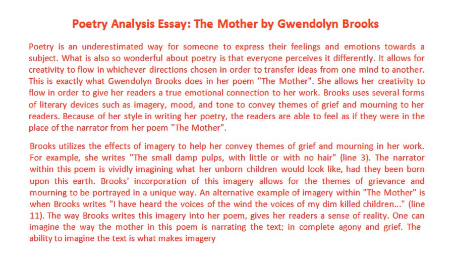 my poem analysis essay